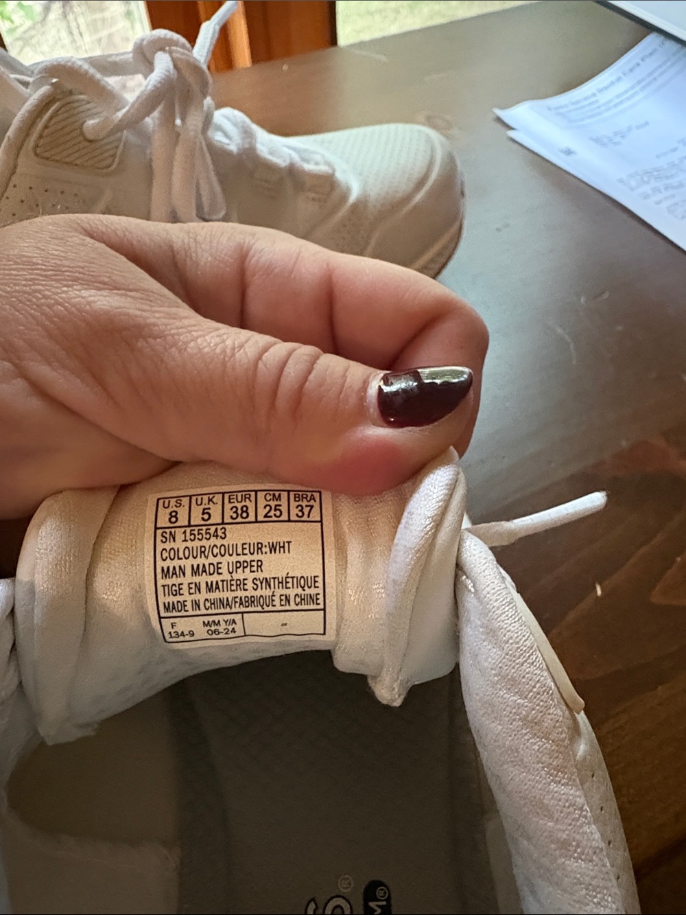 Skechers Women’s White Lace-Up Air Cushion Sneakers - Picture 2 of 4